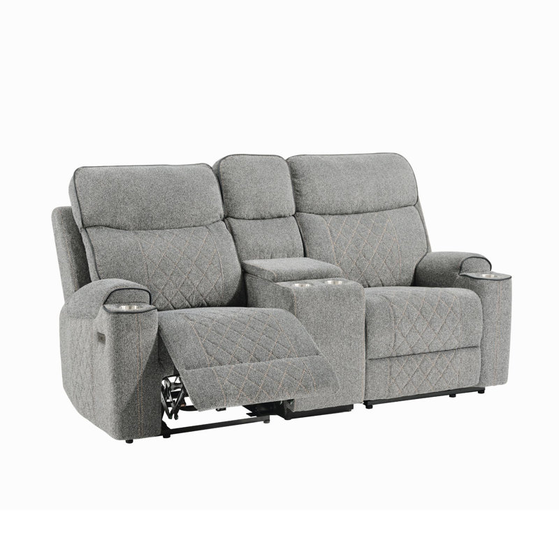 Ensemble de salon inclinable électrique en chenille 2 pièces 2 pièces, 2 pièces: chaise, causeuse