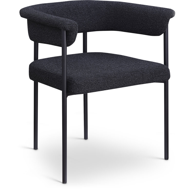 Chaise de salle à manger Malin, Bouclé noir