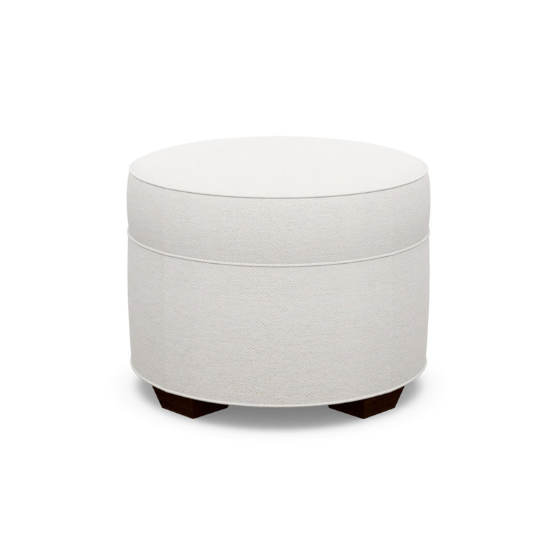 Ottoman Shop Round Ottoman, Walnut, 7245-70, Polypropylene/Olefin
