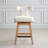 Ramzee Off-White Fabric Counter Stool