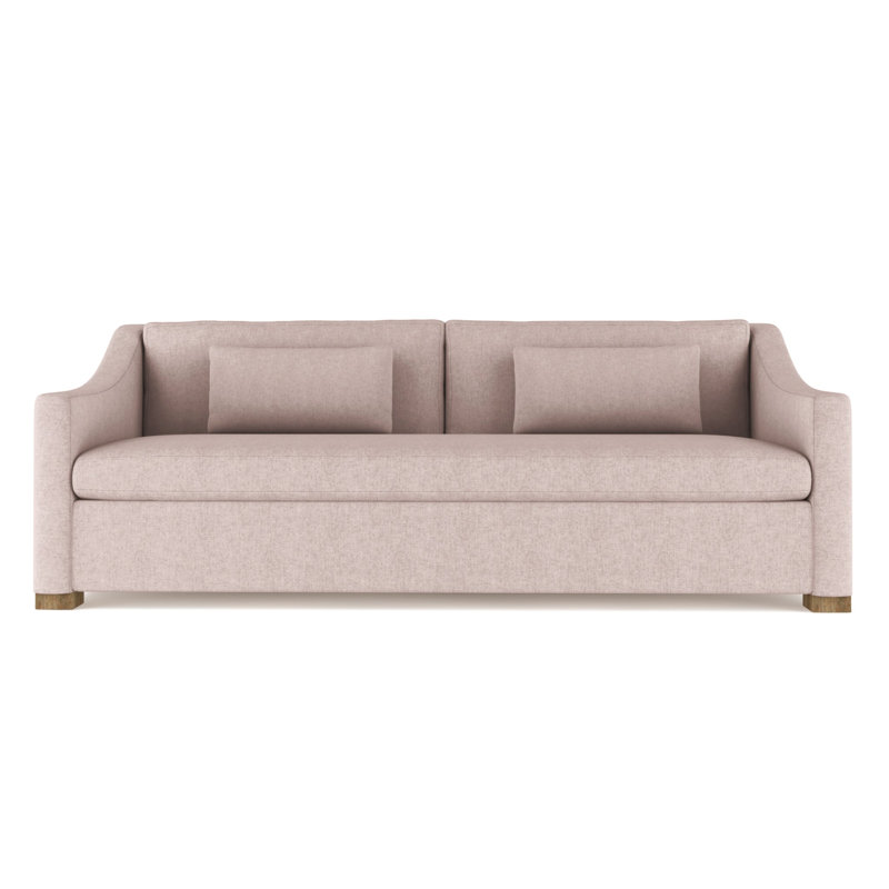 Canapé Crosby, H 32,5 po x l 84 po x P 43 po, Patiné, Peluche velours rosé
