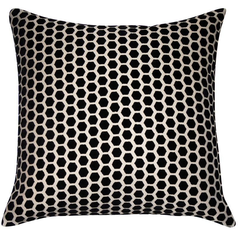 Abstract Sqaure Cushion, Black, 43cn H x 43cm W
