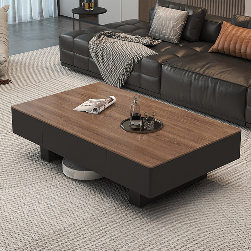 Table basse Modern, H 16,5 po x L 51,2 po x l 27,6 po, Noir