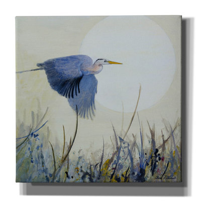 «Soaring Heron» par Floy Zittin, art mural sur toile