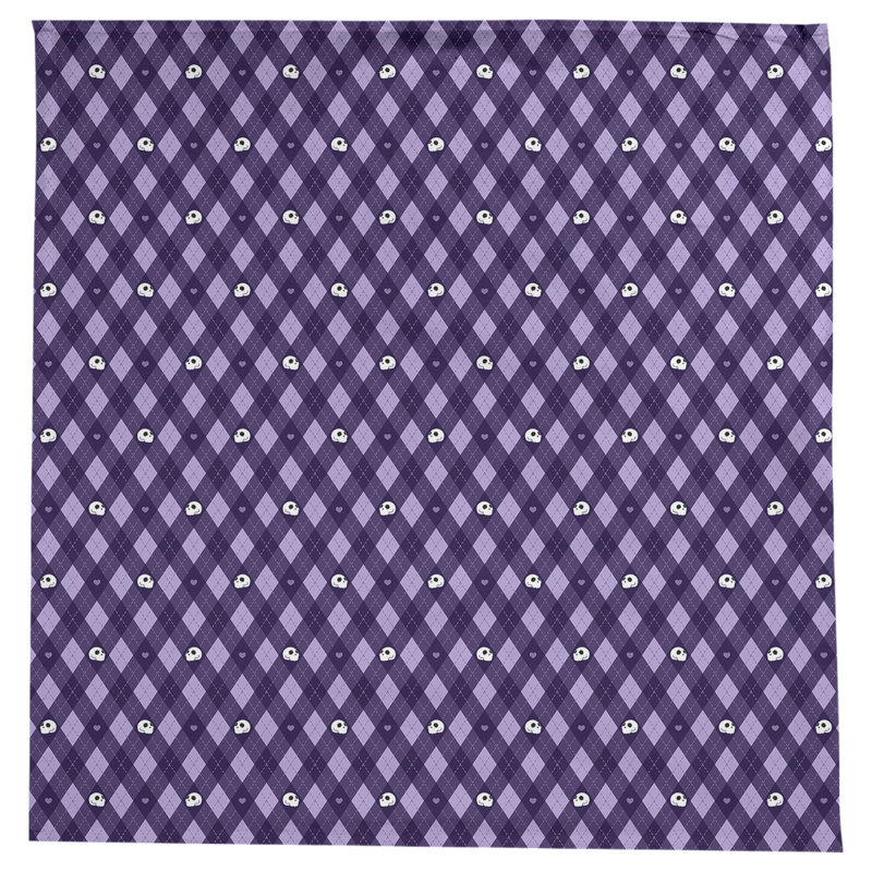 Nappe argyle crânes Avicia, Mauve