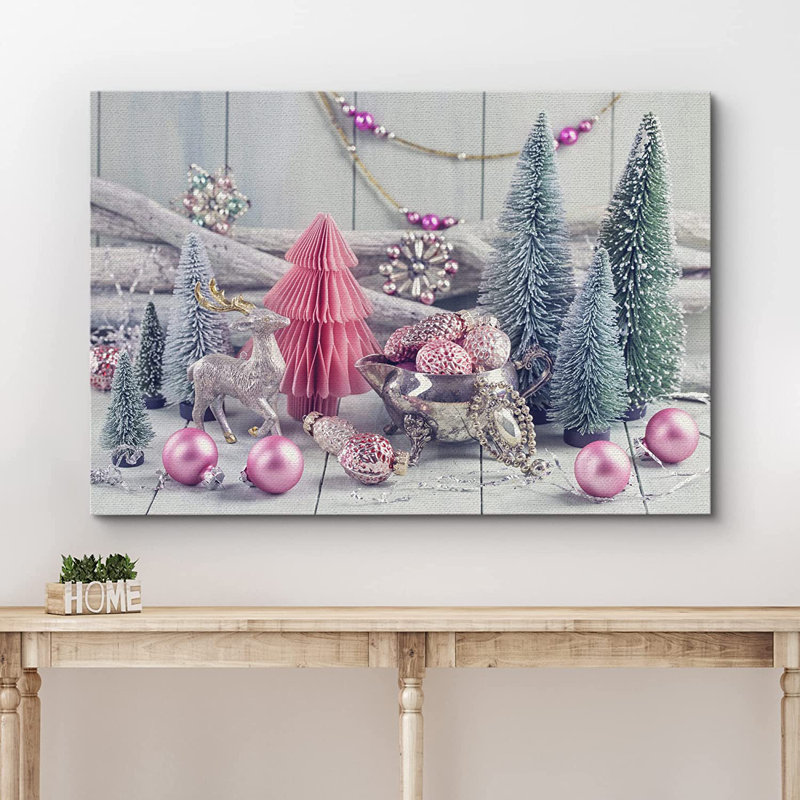 «Christmas Holiday Celebration», impression sur toile tendue, H 24 po x l 36 po x P 1,5 po