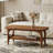 47.24" Solid Wood Coffee Table, Mid-Century Modern Rectangle Center Table for Living Room