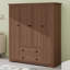 Armoire penderie 4 portes avec 2 tiroirs-1038355577
