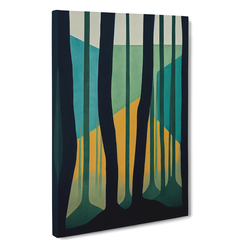 XV1022-3625X Powerful Forest Abstract - Print, Wrapped Canvas, 50cm H x 35cm W, No Matte