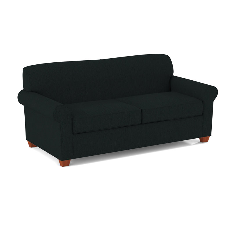 Finn 75" Rolled Arm Sofa Bed, BM Cherry, Cardigan Coal, Hybrid