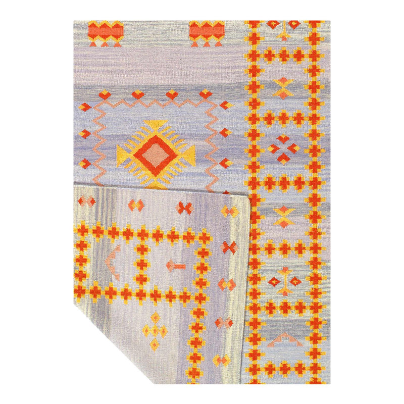 Southwestern Area Rug in Light Blue