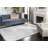 Samaniego Hand Tufted Viscose/Wool Geometric Rug in Ivory/Blue-1225020137