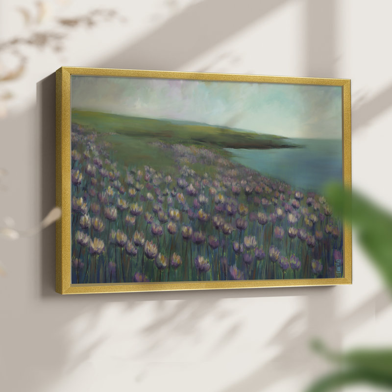 Seaside Sanctuary -Framed Print - Restickable, Gold, 16" H x 20" W