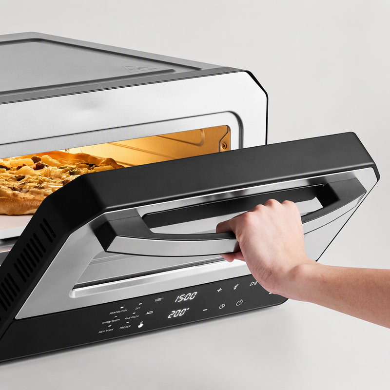 HAOBOKEJI Countertop Pizza Oven with Rotisserie