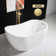 54" x 28" Freestanding Soaking Acrylic Single Slipper Bathtub with Reversible Drain