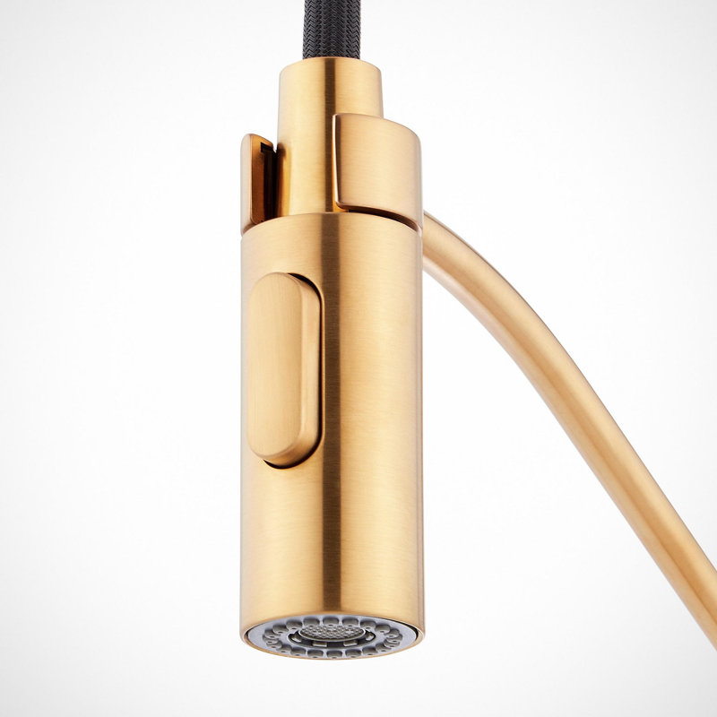 Eiler Single Handle Pull Down Kitchen Faucet, Brushed Gold