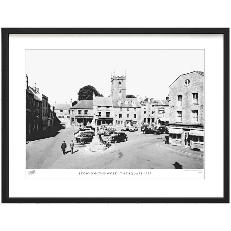 Stow-on-the-Wold, The Square 1957 by Francis Frith - Single Picture Frame Print, 28cm H x 36cm W x 2.3cm D