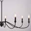 Lustre style campagnard à 8 lumières Annabelle, finition noir mat, 42 po de largeur, hauteur réglable, compatible DEL-371976153-371976149-371976151