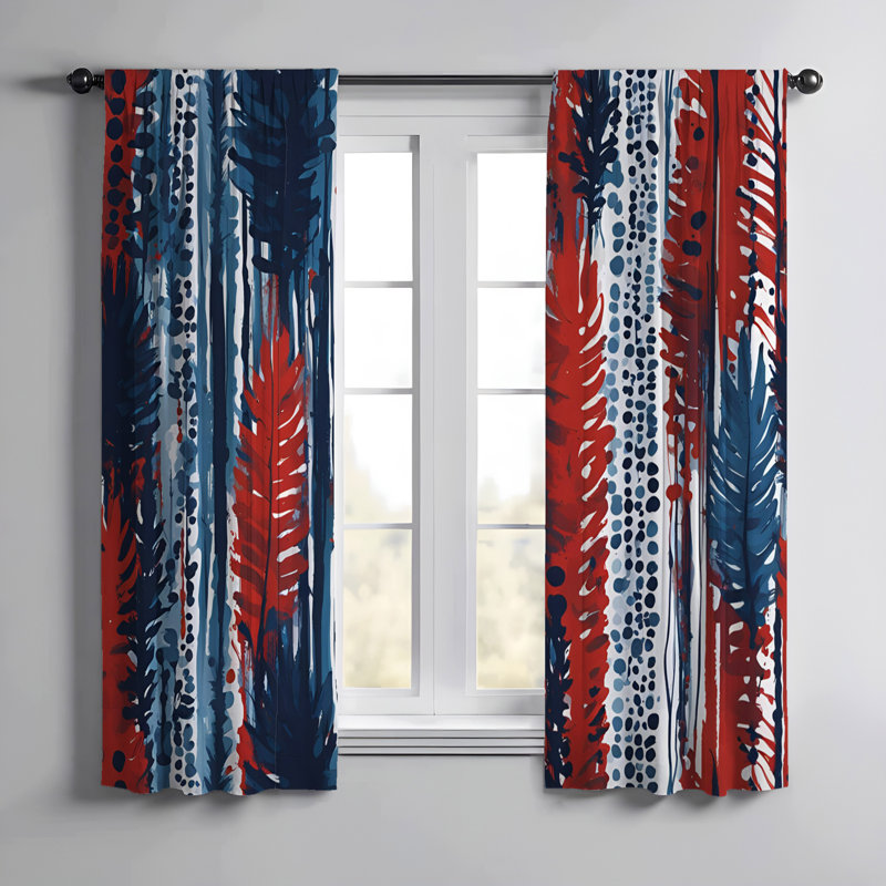 Paire de rideaux semi-transparents en polyester Eimer, L 20 po x L 82 po