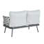 Causeuse et table en acier Mariano-249681702