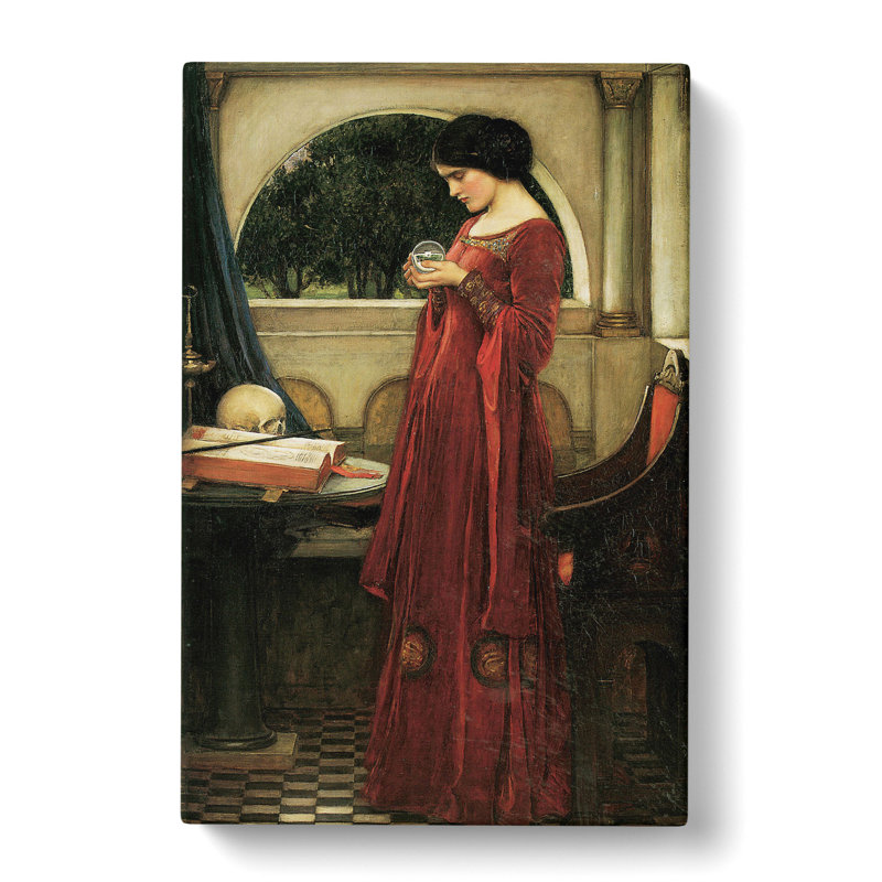 The Crystal Ball by John William Waterhouse - Wrapped Canvas, 50cm H x 35cm W x 3cm D