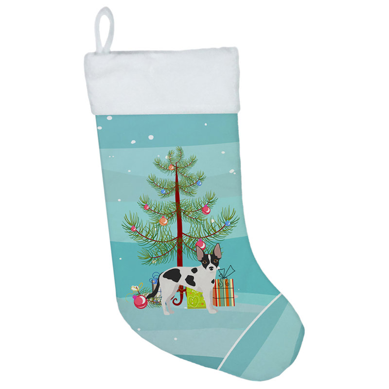 Chaussette de noël joyeux de noël, Jackhuahua noir