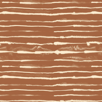 «Devaj Stripes Terracota» par Laura Design - impression sur toile tendue