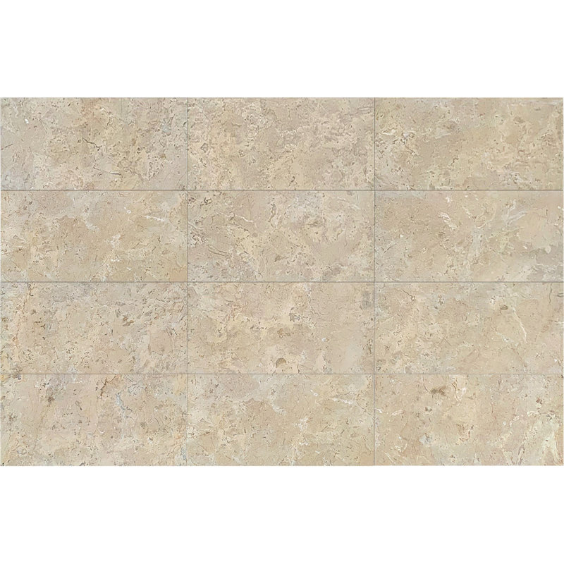 Marbre naturel beige doré 12 * 24, pour plancher et mur, carreau de marbre fini aiguisé, pierre naturelle, marbre véritable, marbre véritable, 1 boîte de 4 pièces