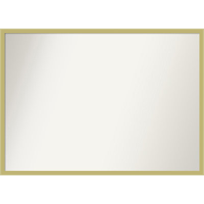 Incline Non-Beveled Wood Framed Bathroom Vanity Wall Mirror
