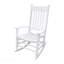 Chaise berçante en bois blanc