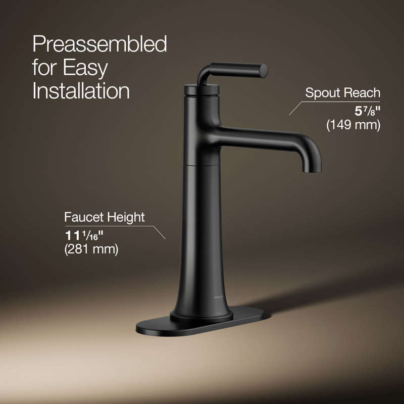 Tone Single-Handle Bathroom Sink Faucet, 1.2, Matte Black