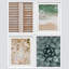«Teal Ocean Beach Desert Succulent Decor Calm», impression sur papier 4 pièces-97782424-97782427