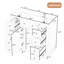 35.5'' Single Bathroom Vanity Base Only with 1 Cabinet and 6 Drawers-92863147