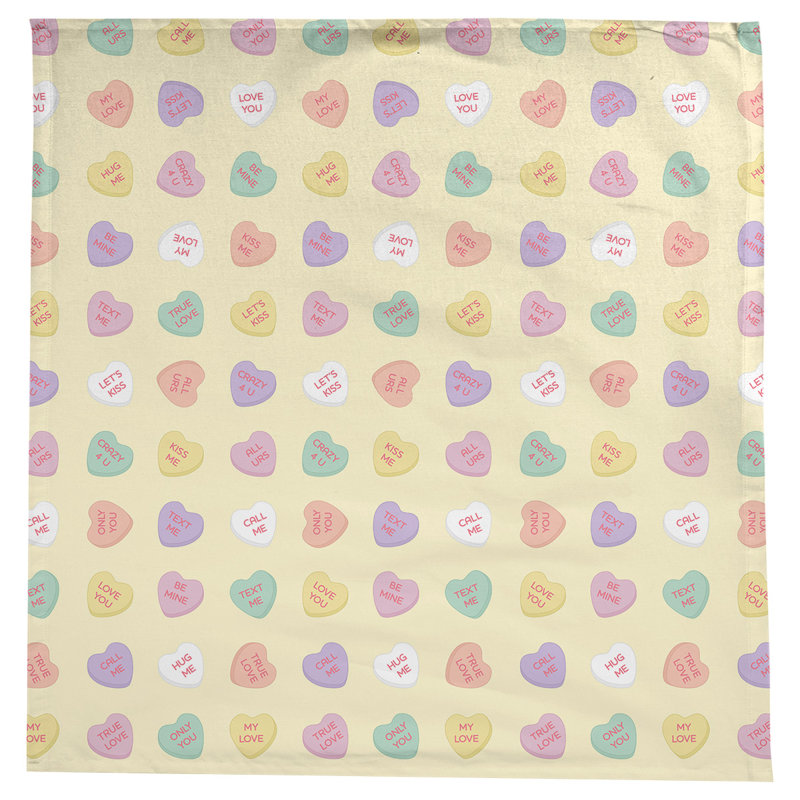 Festive Hol Tablecloth, 58" L x 58" W, Yellow/Purple/Green