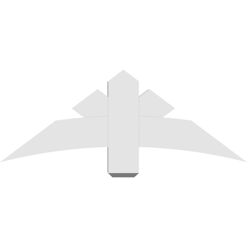 Support de pignon Alberta Alberta, H 18 po x l 48 po (pas: 9/12), P 4 po x F 6 po, PVC