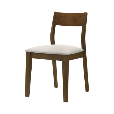 Chaise d'appoint de salle à manger moderne de style Mid-Century 19,4 po, brun foncé