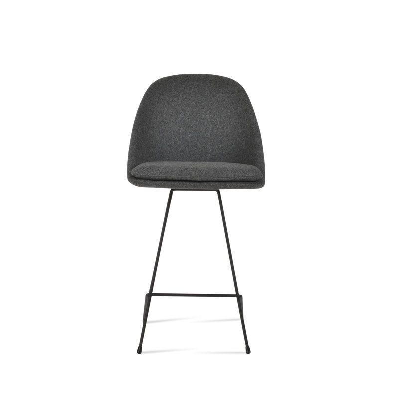 Tabouret de bar et de comptoir Avanos, Tabouret de bar (siège d'une hauteur de 29 po), Noir, Gris foncé