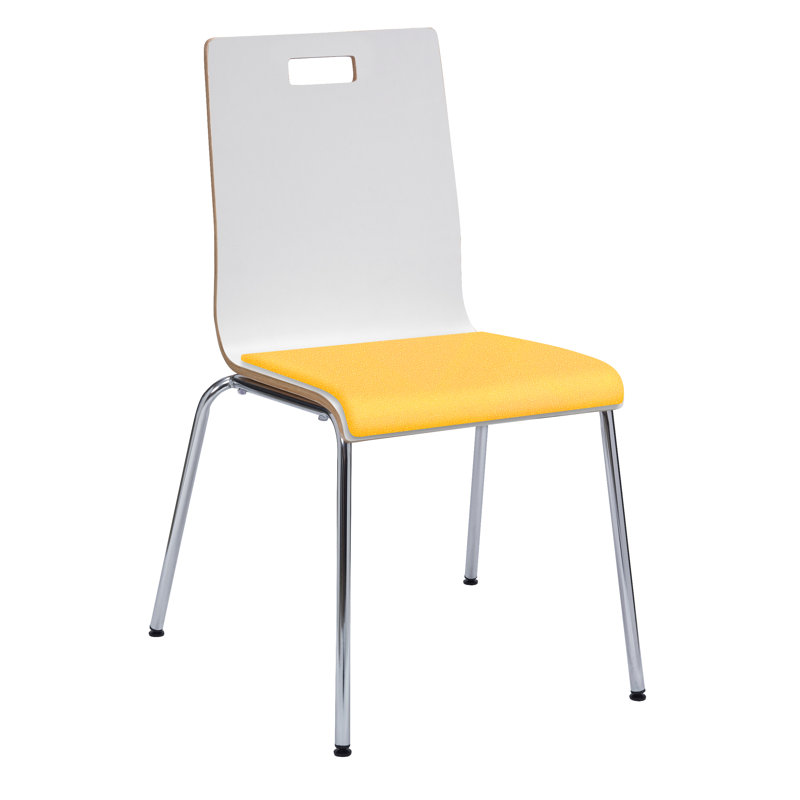 Chaise empilable Jive Series, Jonquille, Argent