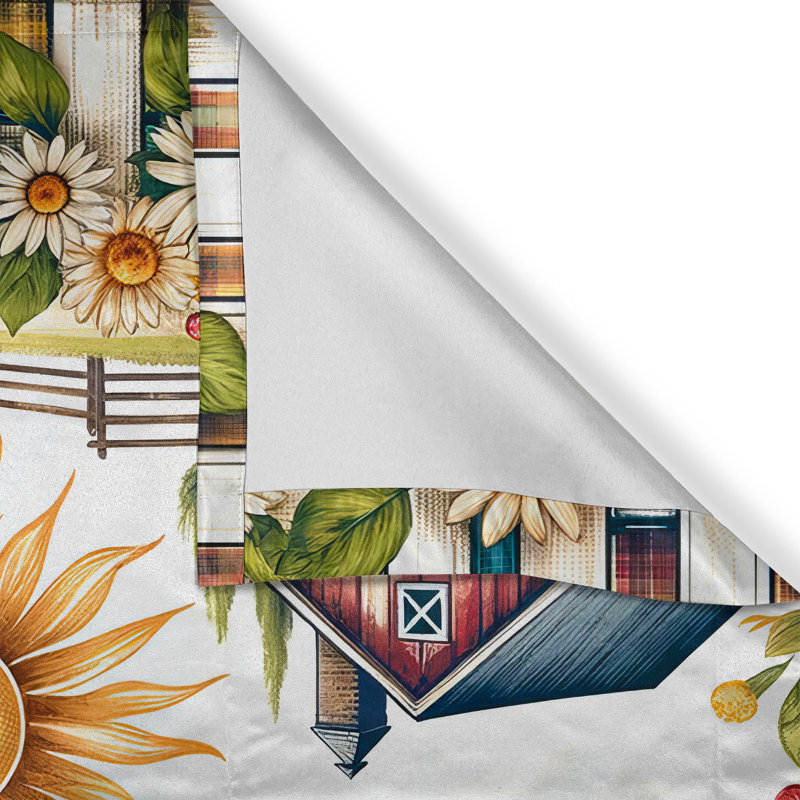 Tailored 55'' W Kitchen Curtain, 55" W x 24" L
