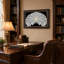 Art mural antique sur toile encadré doré pour le salon, la chambre à coucher, le bureau ou le vestibule - décoration murale décorative avec mandala-129332356-129332355