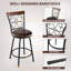 Althelia Swivel Upholstered Adjustable Height Counter Stool with Solid Wood Frame