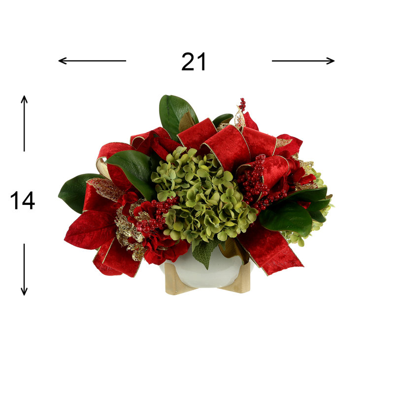 Quintara Polysilk Hydrangea Arrangement in Vase