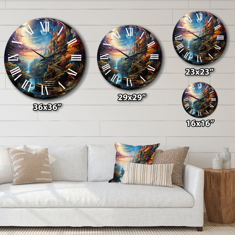 Pleine horloge murale en métal Magic Moon, Moyenne