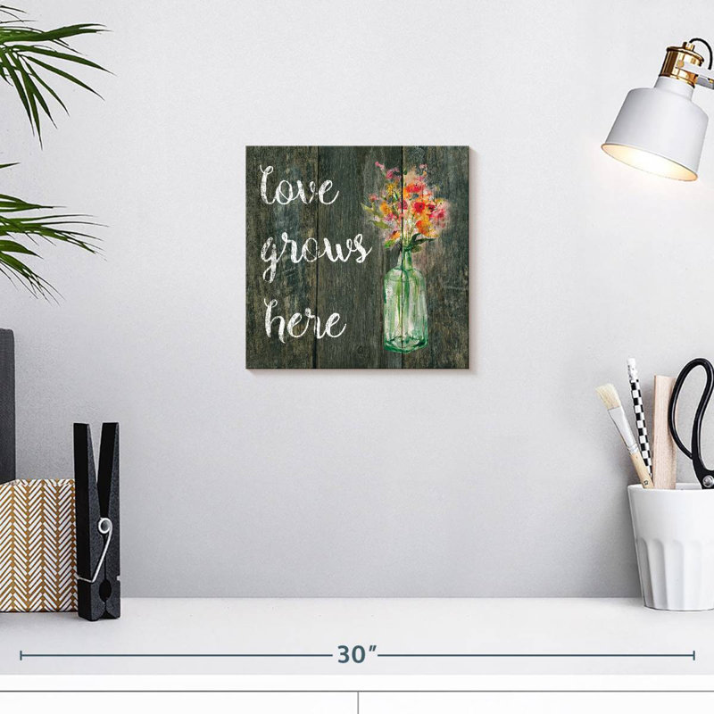 Tergel Love Grows Here I, H 10 po x l 10 po
