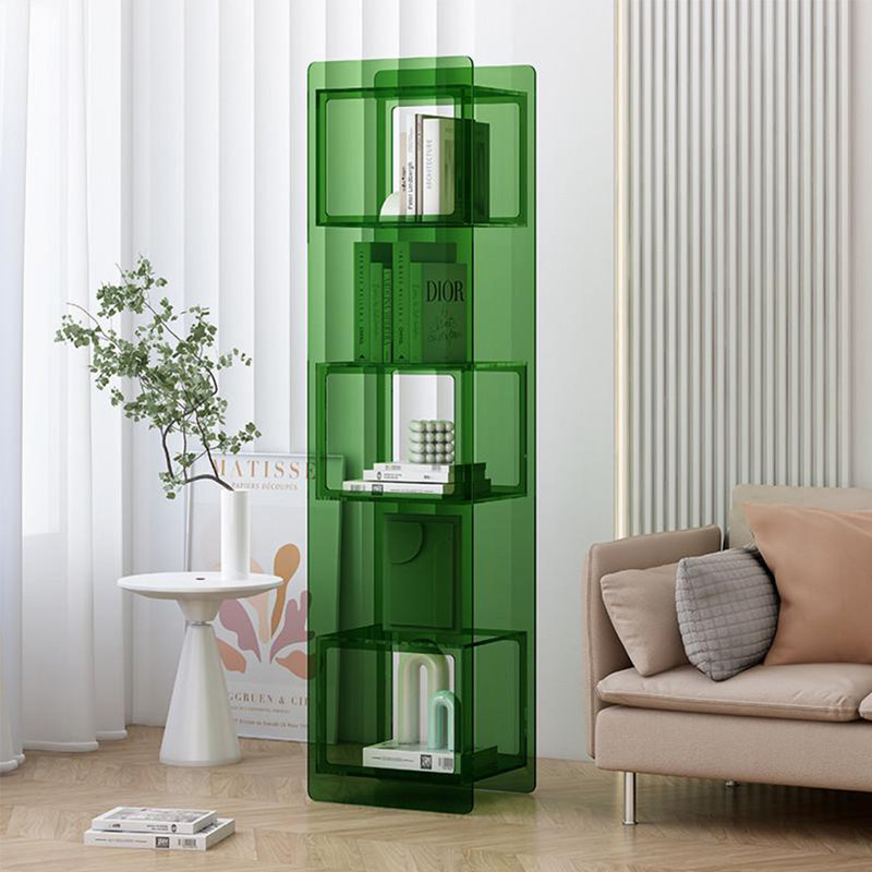 Bibliothèque moderne simple avec porte, Vert