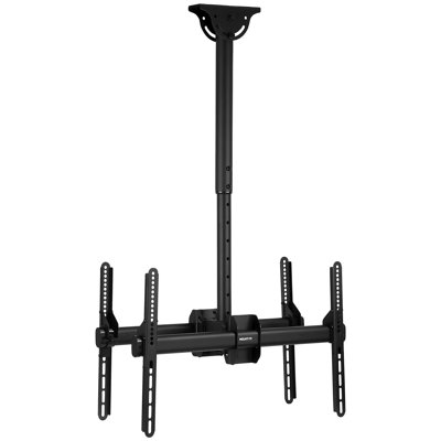 Mount-It Telescoping Adjustable Height Dual TV Ceiling Mount for 37" to 70" TVs w/ Ceiling Bracket