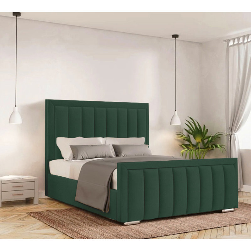 Yatton Upholstered Bed, Single (3'), Emerald