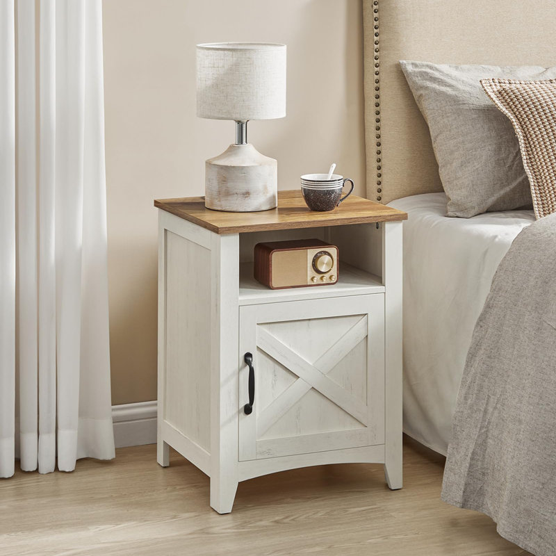 Table de chevet Farmhouse, Blanc rustique