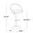 Maddison High Back Faux Leather Adjustable Barstool With Rounded T Footrest-106896003-106896001