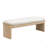 Sandy Rubberwood Bench With Soft Cushion Seat